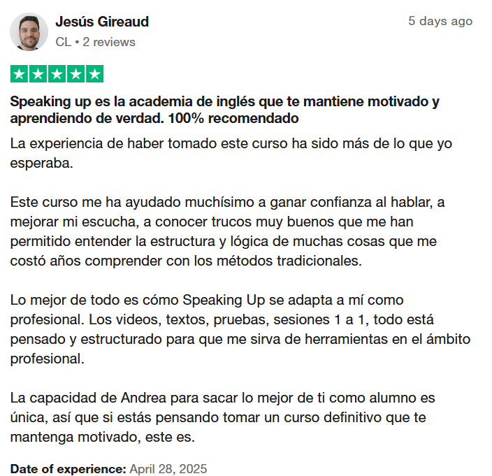 1. MEJOR TESTIMONIO